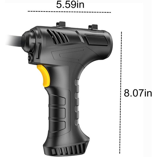 CZK-3665: Cordless tire inflator, portable LED light, pressure gauge